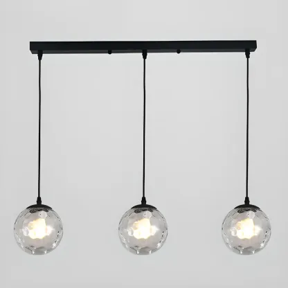Nordic Irregular Globe Pendant Lamp in Clear Glass for Indoor Use Image - 10
