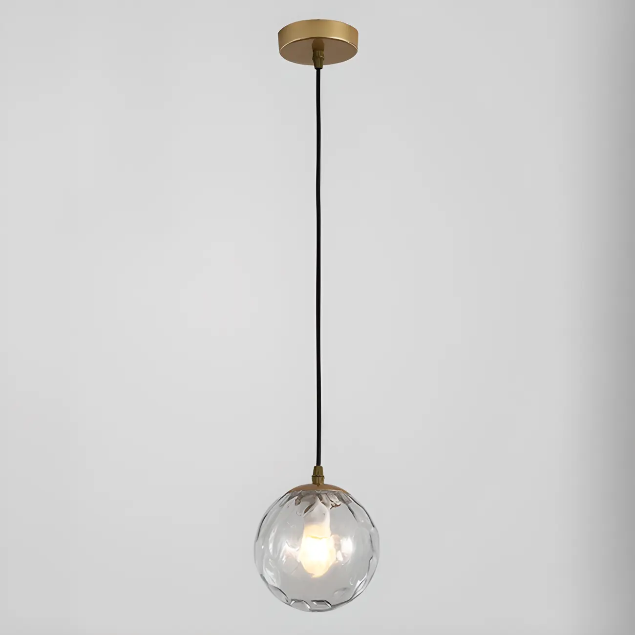 Nordic Irregular Globe Pendant Lamp in Clear Glass for Indoor Use Image - 12 | homeyfad