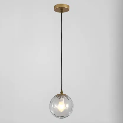 Nordic Irregular Globe Pendant Lamp in Clear Glass for Indoor Use Image - 12
