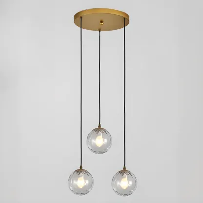 Nordic Irregular Globe Pendant Lamp in Clear Glass for Indoor Use Image - 14