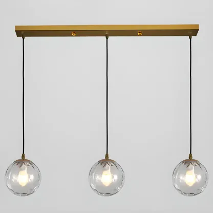 Nordic Irregular Globe Pendant Lamp in Clear Glass for Indoor Use Image - 16