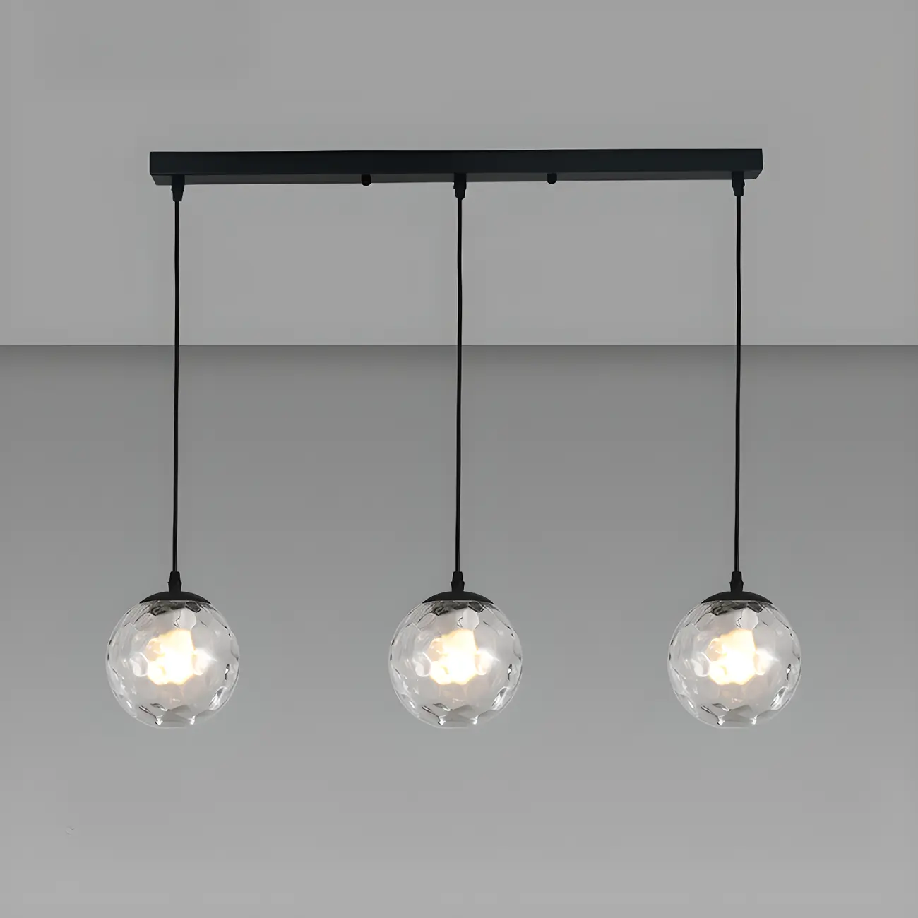 Nordic Irregular Globe Pendant Lamp in Clear Glass for Indoor Use Image - 17 | homeyfad