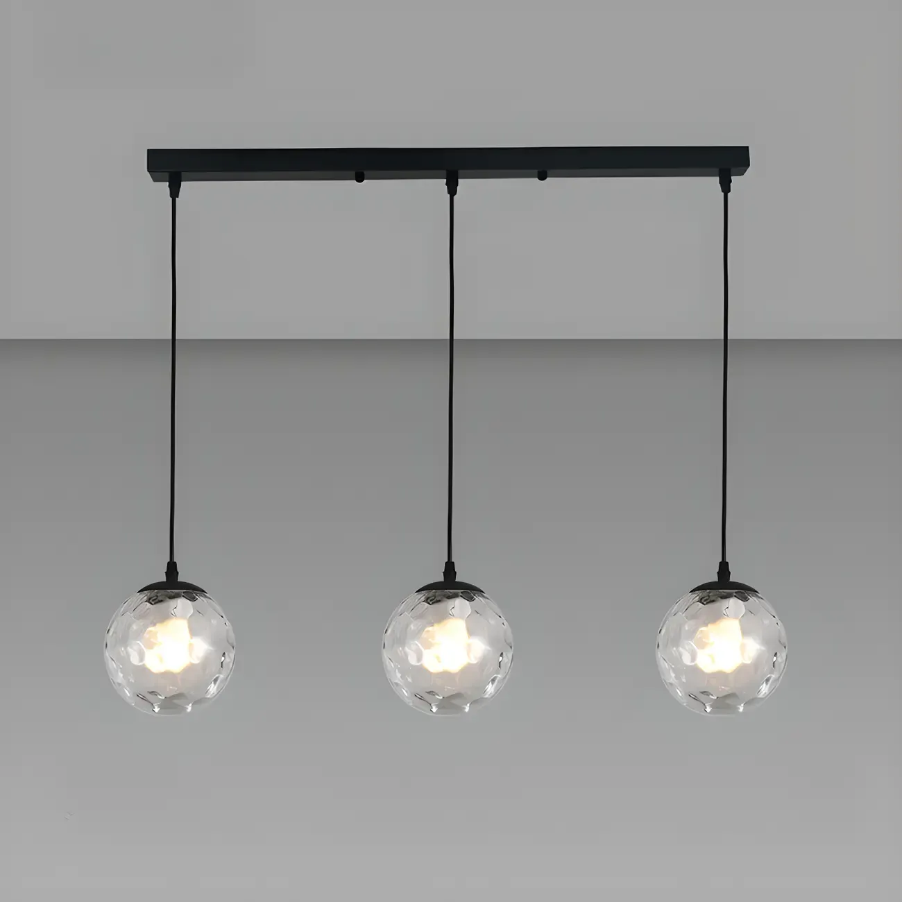 Nordic Irregular Globe Pendant Lamp in Clear Glass for Indoor Use Image - 17