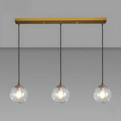 Nordic Irregular Globe Pendant Lamp in Clear Glass for Indoor Use Image - 18