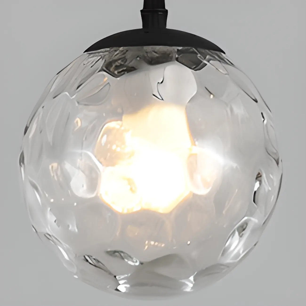 Nordic Irregular Globe Pendant Lamp in Clear Glass for Indoor Use Image - 20 | homeyfad