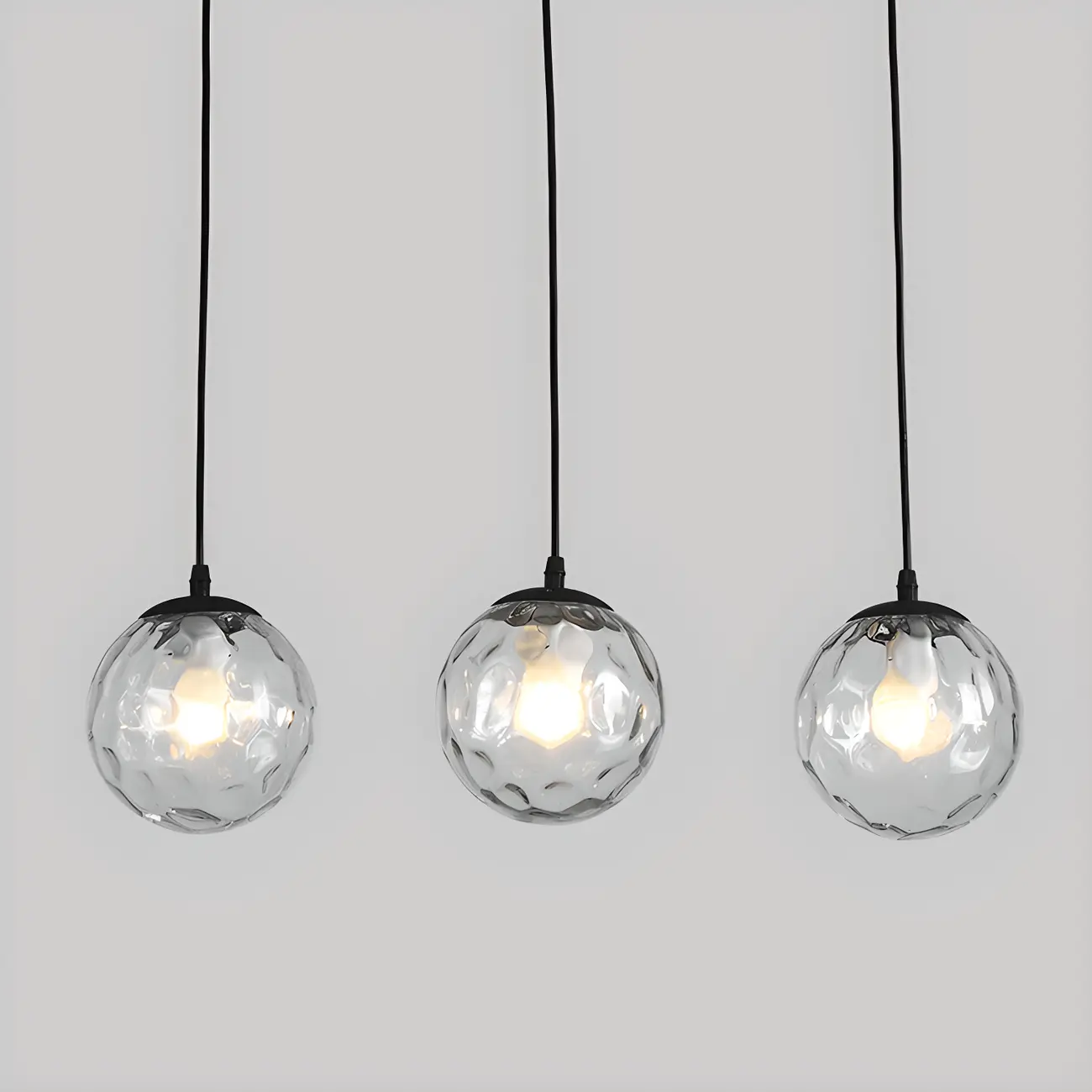 Nordic Irregular Globe Pendant Lamp in Clear Glass for Indoor Use Image - 21 | homeyfad