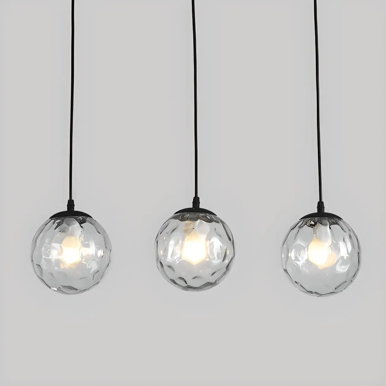 Nordic Irregular Globe Pendant Lamp in Clear Glass for Indoor Use Image - 21