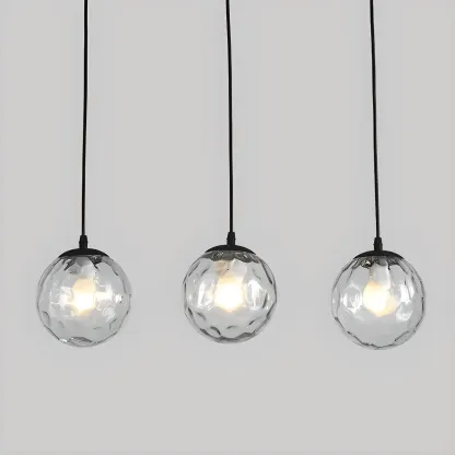 Nordic Irregular Globe Pendant Lamp in Clear Glass for Indoor Use Image - 21