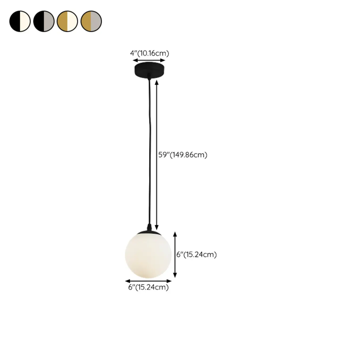 Nordic Irregular Globe Pendant Lamp in Clear Glass for Indoor Use #size
