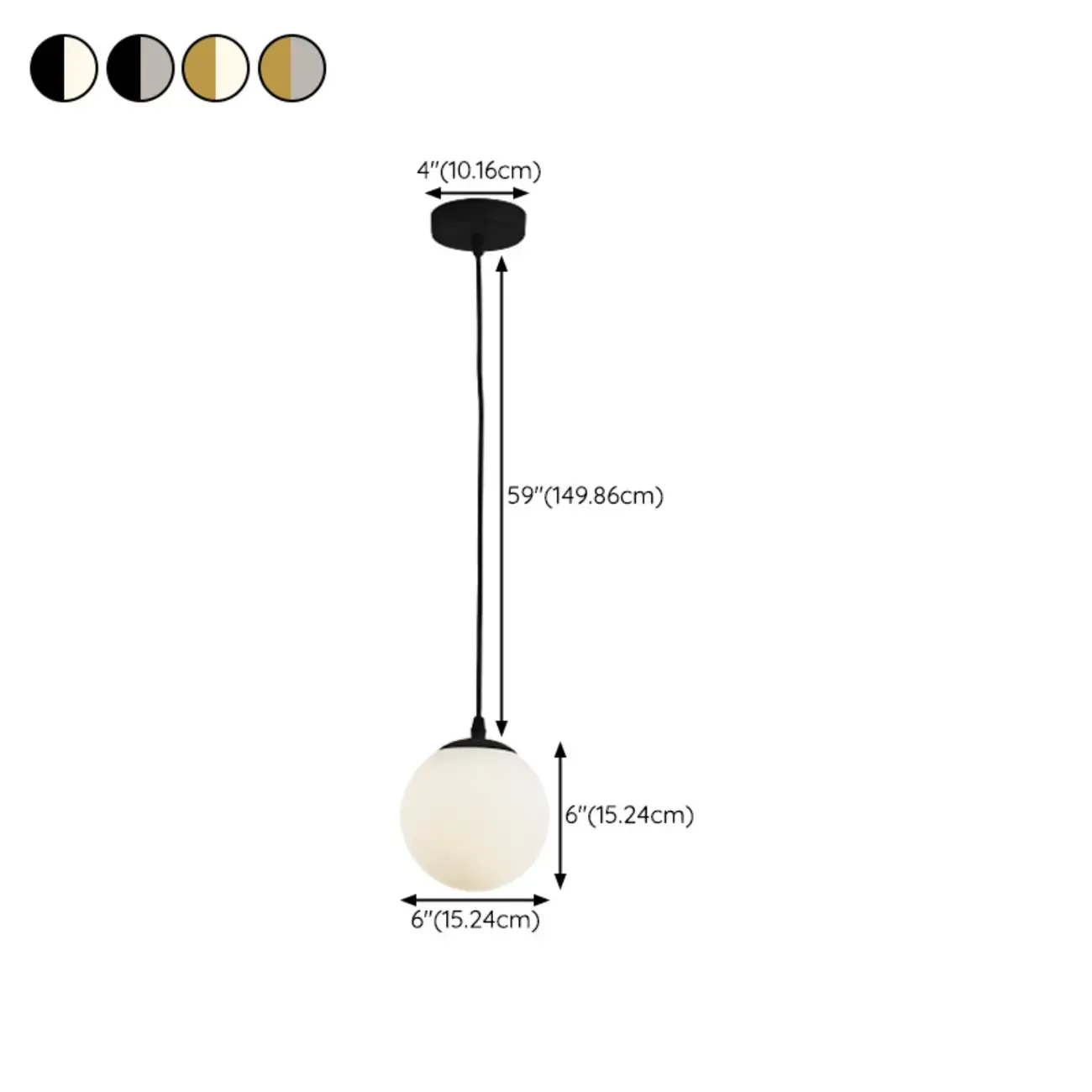 Nordic Irregular Globe Pendant Lamp in Clear Glass for Indoor Use #size