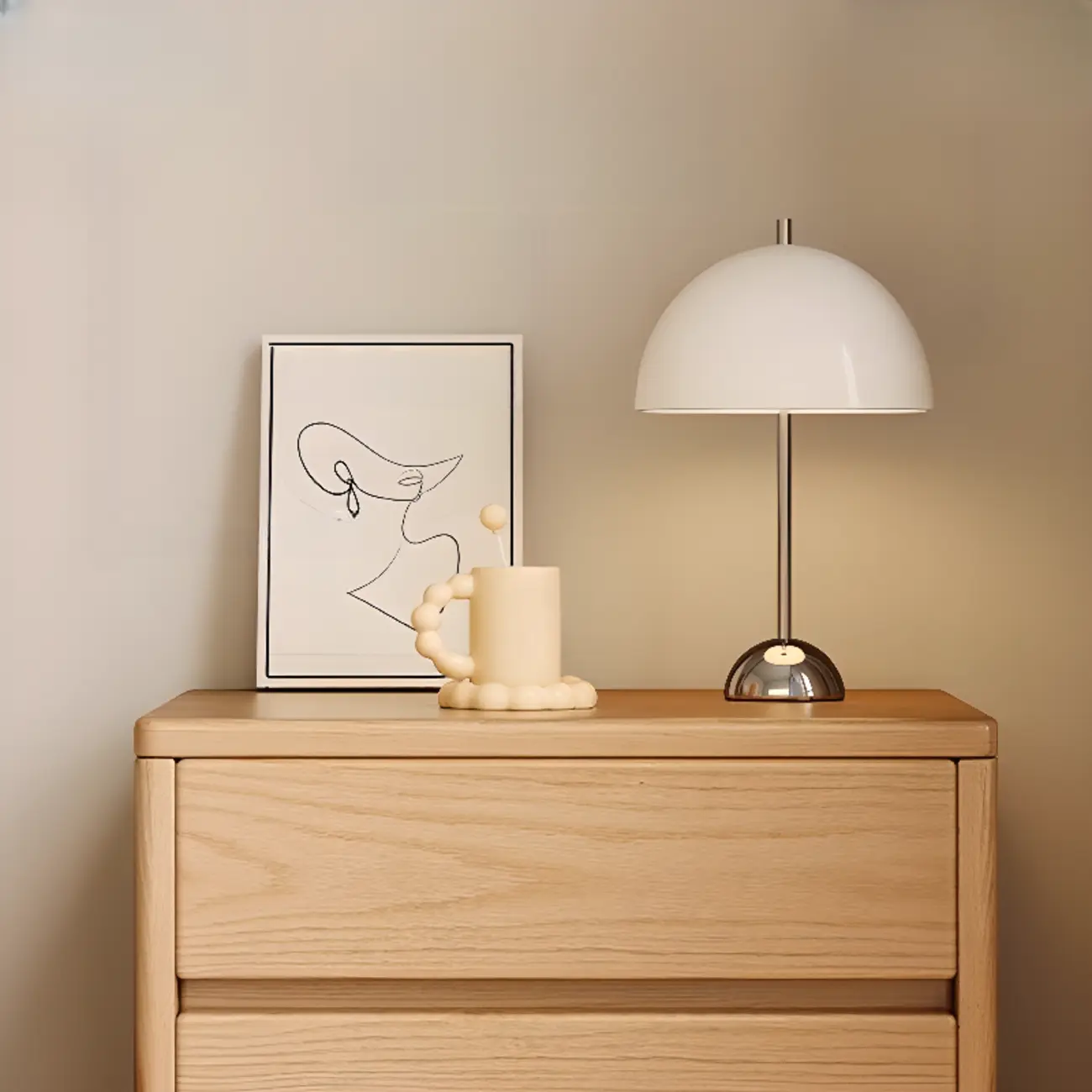 Modern Wooden Bedside Table with 3 Storage Drawers Image - 4 | homeyfad