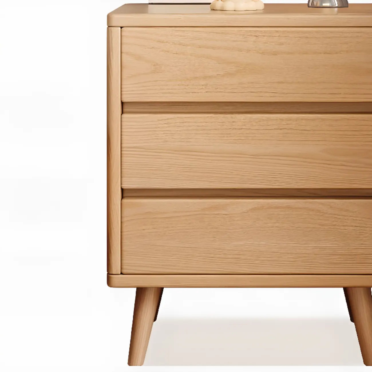 Modern Wooden Bedside Table with 3 Storage Drawers Image - 6 | homeyfad
