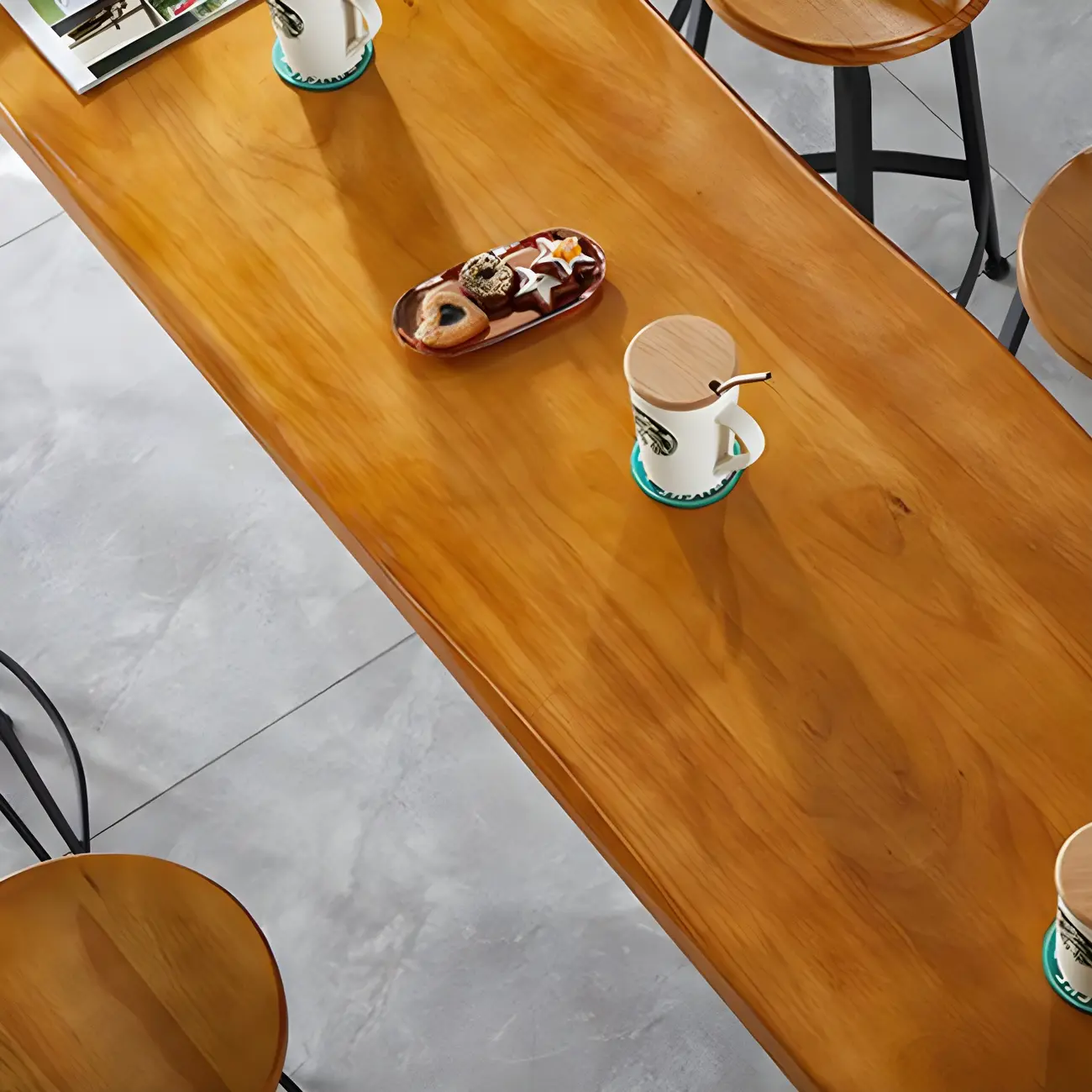 Elegant Solid Wood Bar Set with Stylish Stools for Home Image - 8 | homeyfad