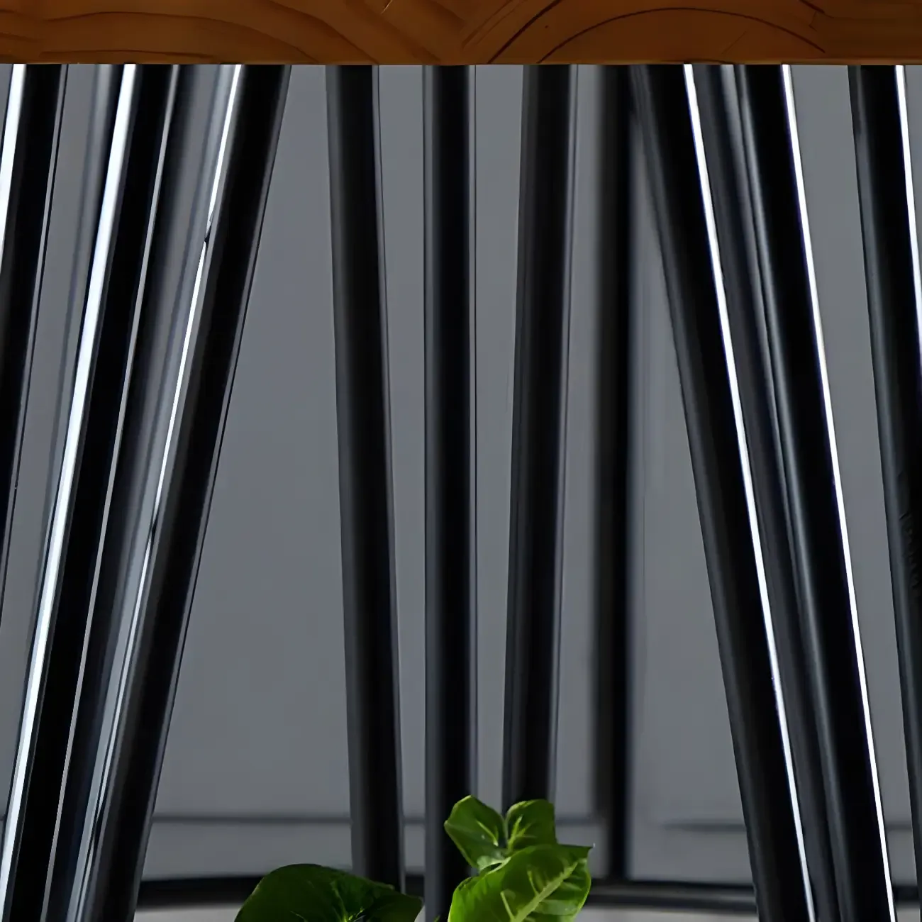 Elegant Solid Wood Bar Set with Stylish Stools for Home Image - 9