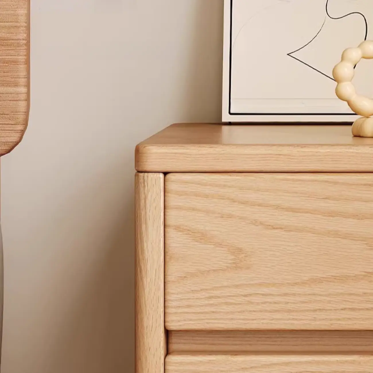 Modern Wooden Bedside Table with 3 Storage Drawers Image - 9 | homeyfad