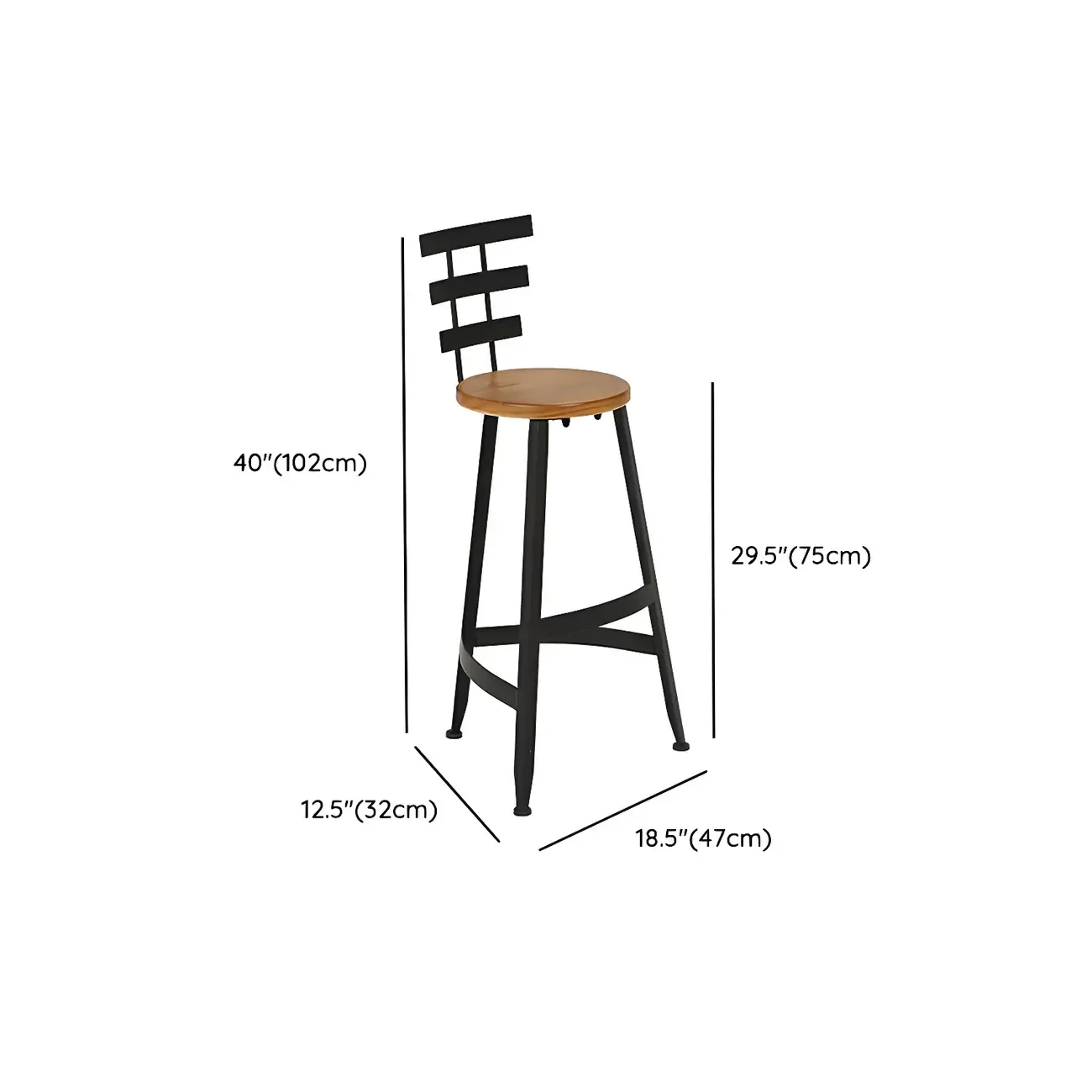 Elegant Solid Wood Bar Set with Stylish Stools for Home Image - 16