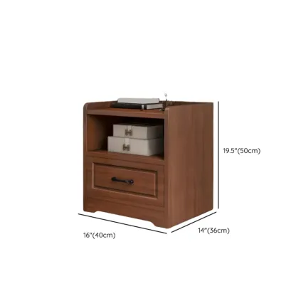 Modern White Wooden Bedside Table with 3 Drawers Image - 13