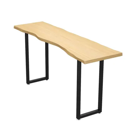 Natural Finish Bar Table Set with Backless Stools Image - 7