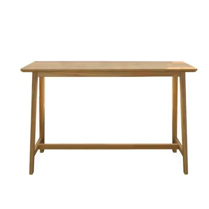 Natural Finish Wooden Bar Set with Table and Stools Image - 6