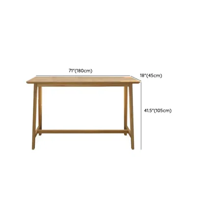 Natural Finish Wooden Bar Set with Table and Stools #size