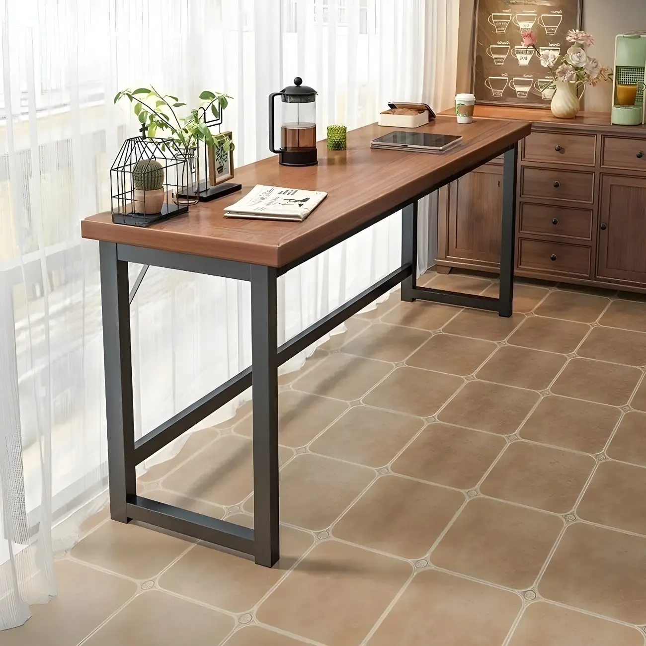  Modern Manufactured Wood Pub Table and Backless Stools Sets Image - 2