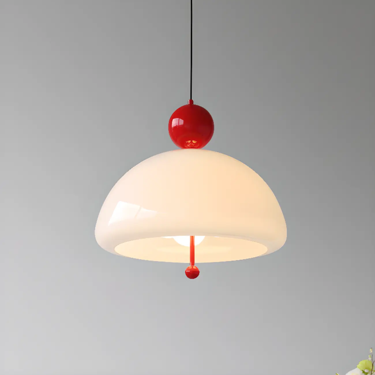Minimalist 3-Light Dome Glass Chandelier for Dining Room Image - 3 | homeyfad