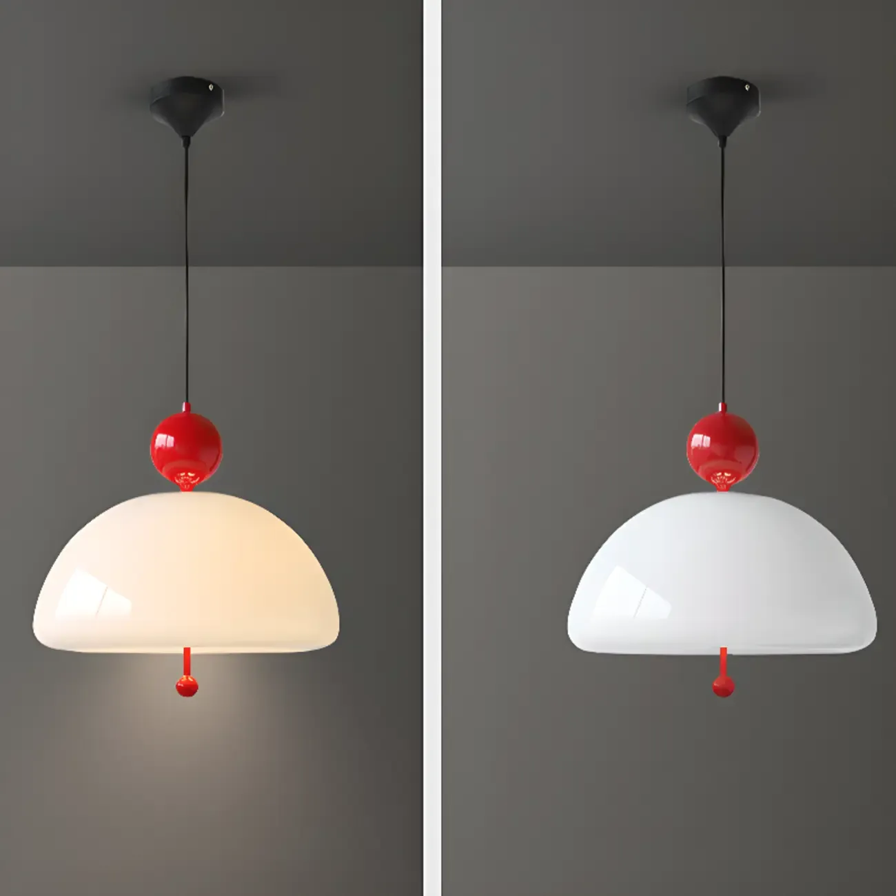 Minimalist 3-Light Dome Glass Chandelier for Dining Room Image - 11