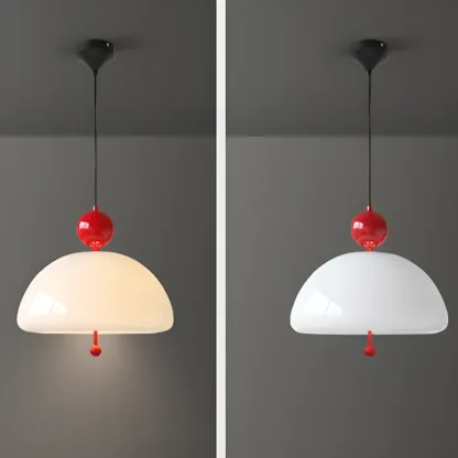 Minimalist 3-Light Dome Glass Chandelier for Dining Room Image - 11