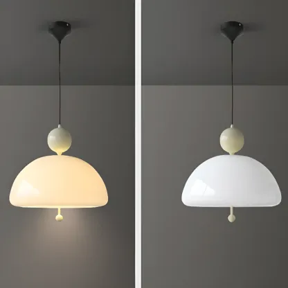 Minimalist 3-Light Dome Glass Chandelier for Dining Room Image - 12
