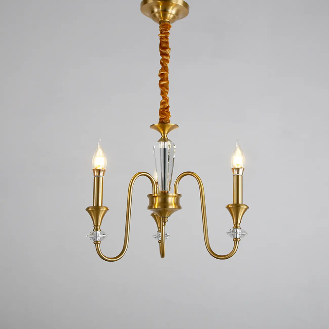 Retro Black Iron Crystal Chandelier with Adjustable Length Image - 11 | homeyfad