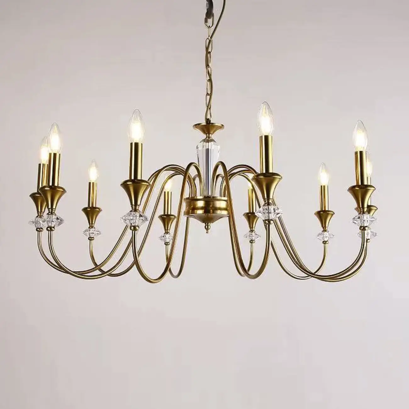 Retro Black Iron Crystal Chandelier with Adjustable Length Image - 16 | homeyfad