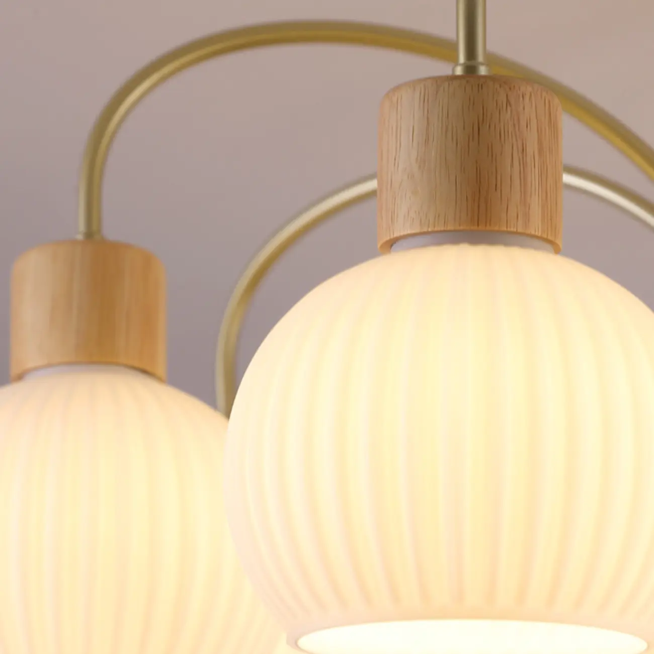 Modern Wood and Glass Chandelier Lighting for Dinning Room Image - 12 | homeyfad