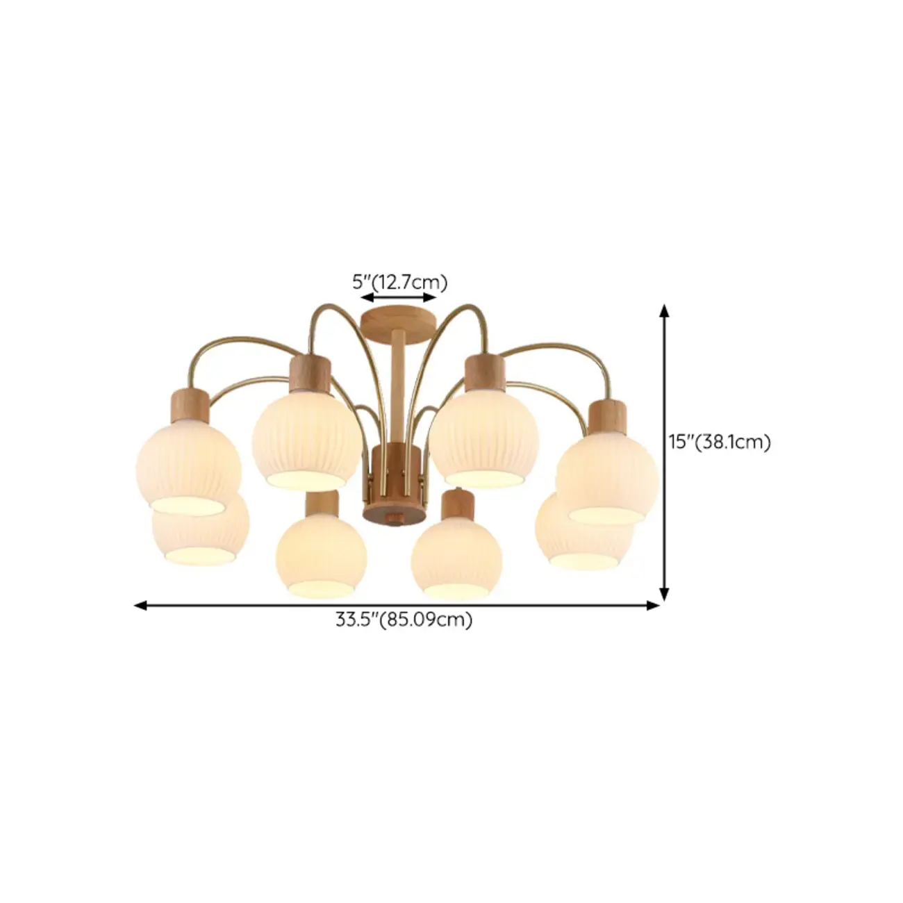 Modern Wood and Glass Chandelier Lighting for Dinning Room Image - 15 | homeyfad