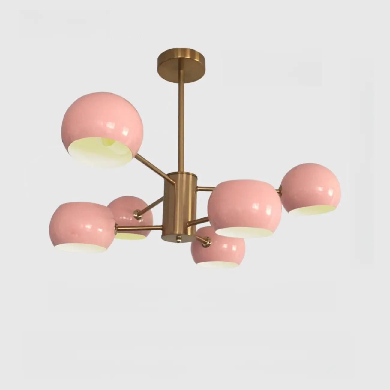 Modern Minimalist Metal Chandelier with Spherical Lampsahde Image - 11 | homeyfad