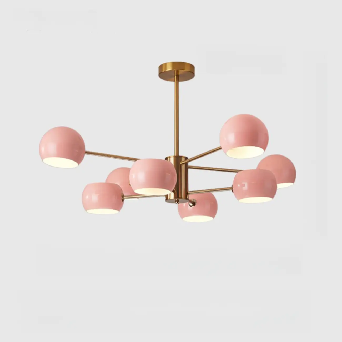 Modern Minimalist Metal Chandelier with Spherical Lampsahde Image - 18 | homeyfad