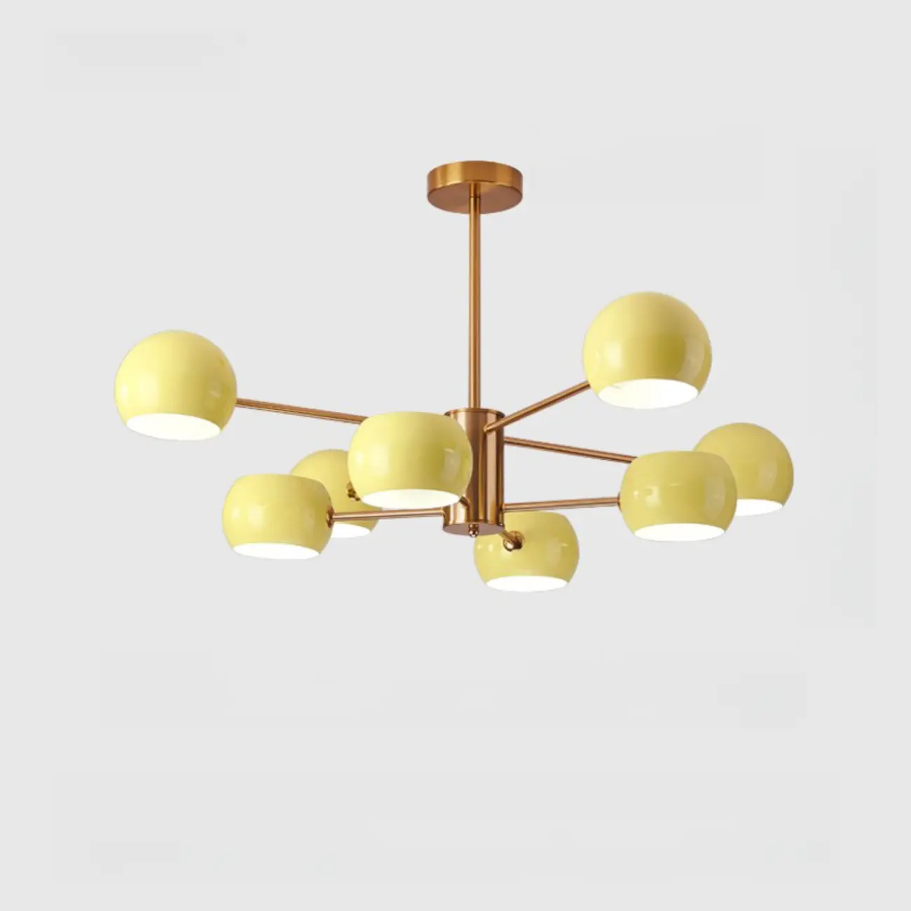 Modern Minimalist Metal Chandelier with Spherical Lampsahde Image - 19 | homeyfad
