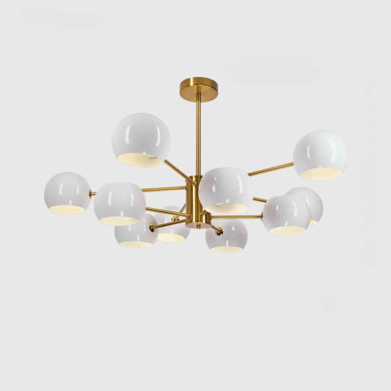 Modern Minimalist Metal Chandelier with Spherical Lampsahde Image - 22 | homeyfad