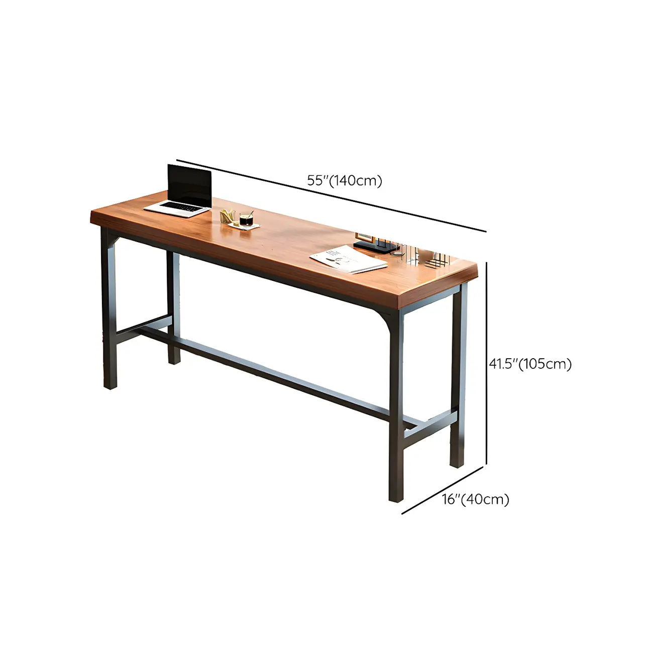 Modern Faux Wood Bar Table Set with Backless Stools Image - 9 | homeyfad