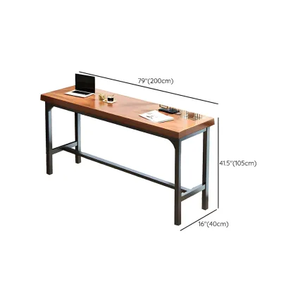 Modern Faux Wood Bar Table Set with Backless Stools Image - 12