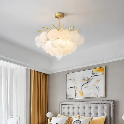 Modern 3 Tiers Cloud Glass Chandelier Light for Living Room Image - 5