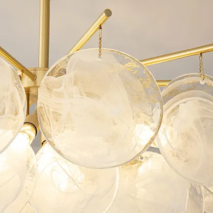Modern 3 Tiers Cloud Glass Chandelier Light for Living Room Image - 16
