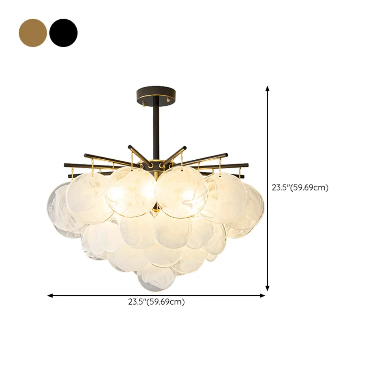 Modern 3 Tiers Cloud Glass Chandelier Light for Living Room Image - 19