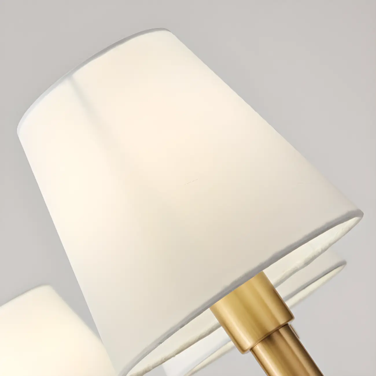 Modern 3-Light White Chandelier with Fabric Shades Image - 4 | homeyfad