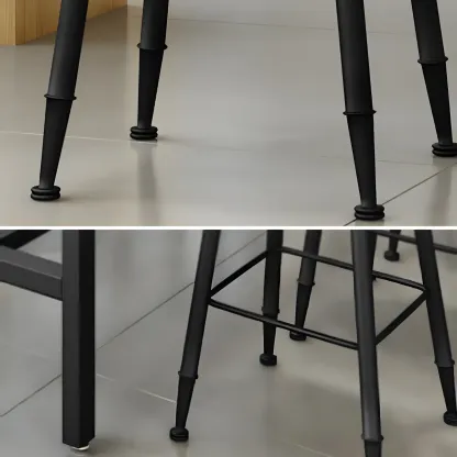 Industrial Brown Solid Wood Bar Set with Bar Stools Image - 7