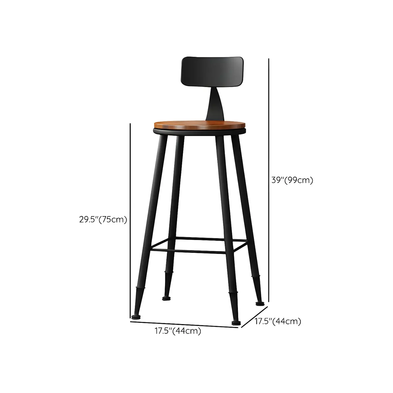 Industrial Brown Solid Wood Bar Set with Bar Stools Image - 23 | homeyfad
