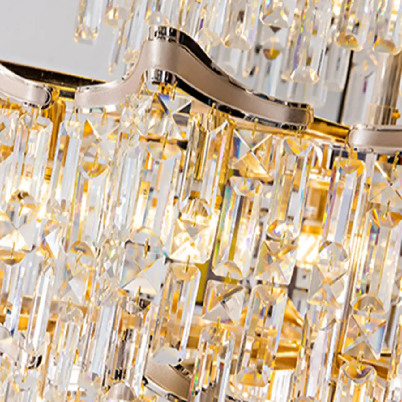 Modern Luxury Crystal Cascade Chandelier for High Ceilings Image - 11