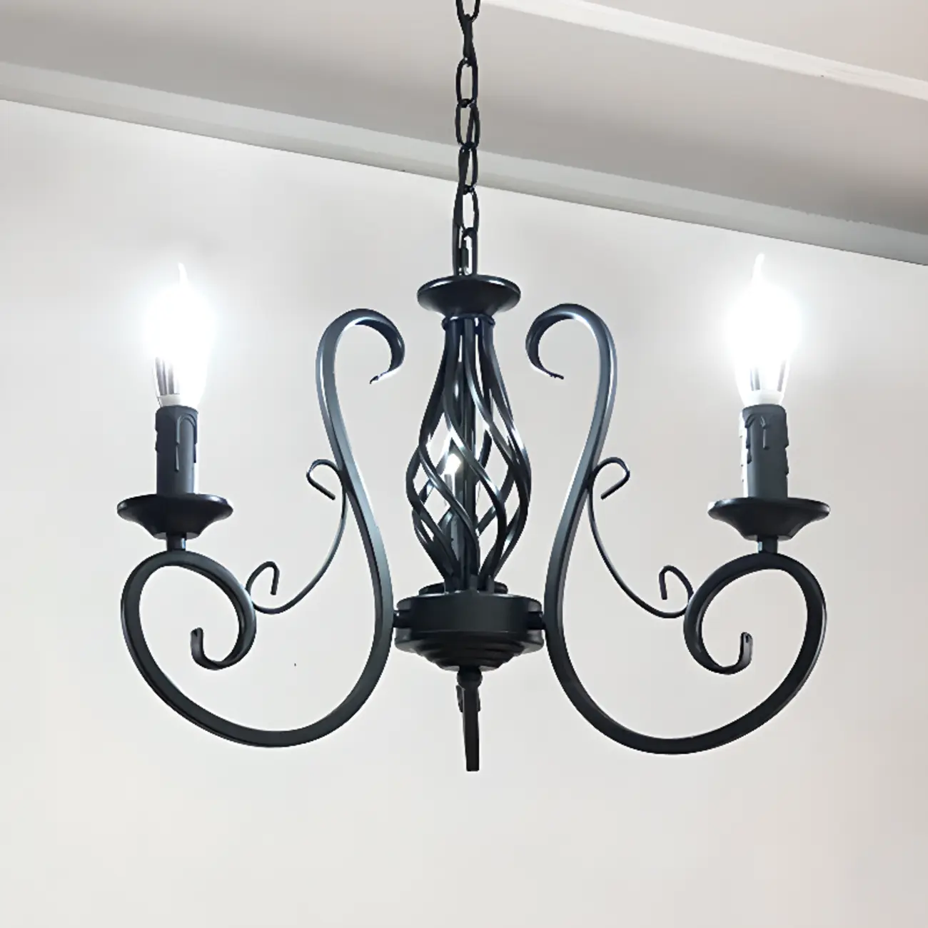 6-Light Black Iron Vintage Chandelier for Simple Charm  Image - 9 | homeyfad