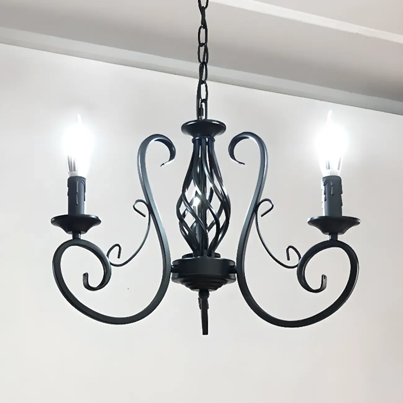 6-Light Black Iron Vintage Chandelier for Simple Charm  Image - 9