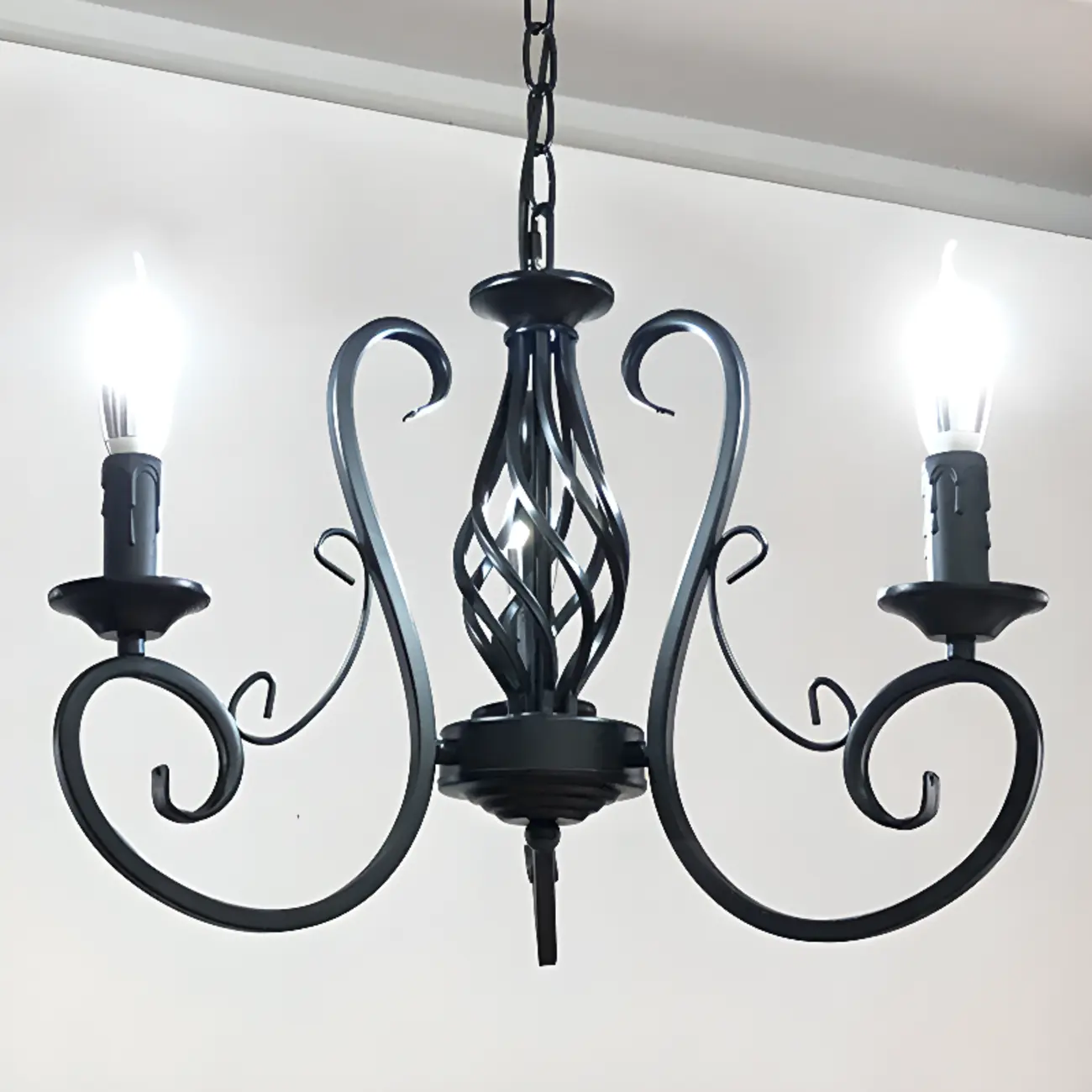 6-Light Black Iron Vintage Chandelier for Simple Charm  Image - 15 | homeyfad
