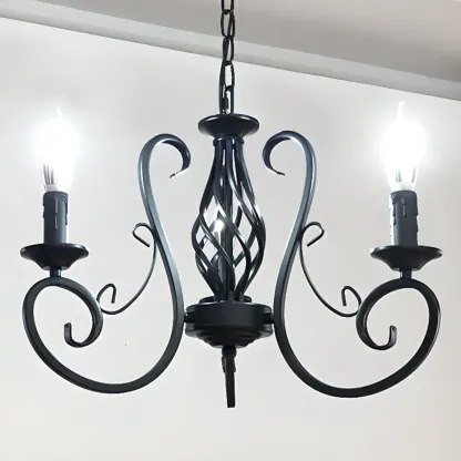 6-Light Black Iron Vintage Chandelier for Simple Charm  Image - 15